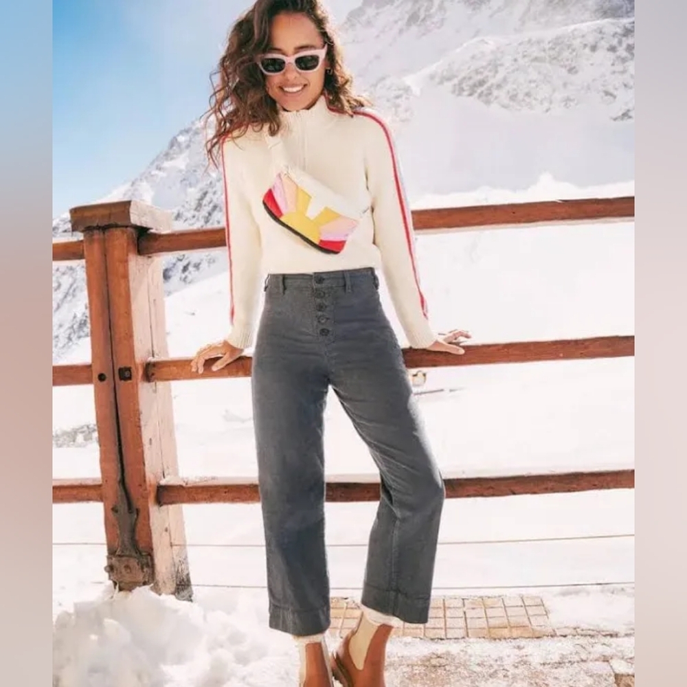 Marine Layer Bridget Corduroy Crop Pant Blue